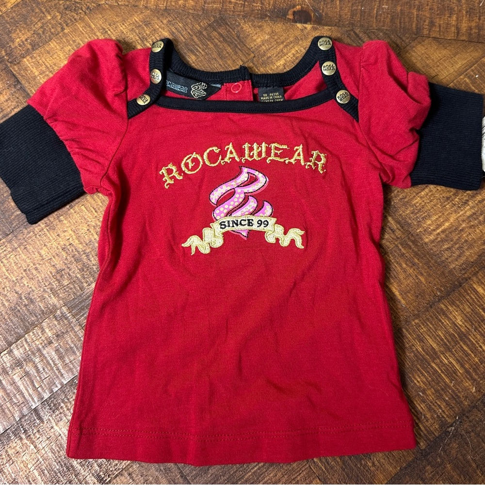 NWT Rocawear 12‎ Month Girls Embroidered Top Shirt